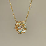 French Vintage Lace Necklace – Pink Sapphire Style - floysun