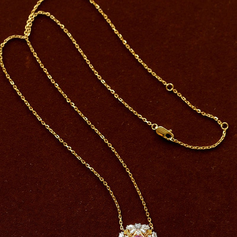French Vintage Lace Necklace – Pink Sapphire Style - floysun