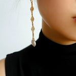 French Vintage Openwork Baroque Pearl Drop Earrings - floysun