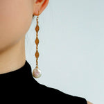 French Vintage Openwork Baroque Pearl Drop Earrings - floysun