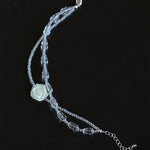 French White Shell Flower Crystal Beaded Bracelet - floysun