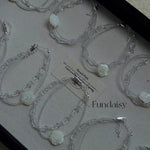 French White Shell Flower Glass Beaded Bracelet - floysun