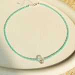 Fresh Mint Green Glass Pumpkin Bead Choker - floysun