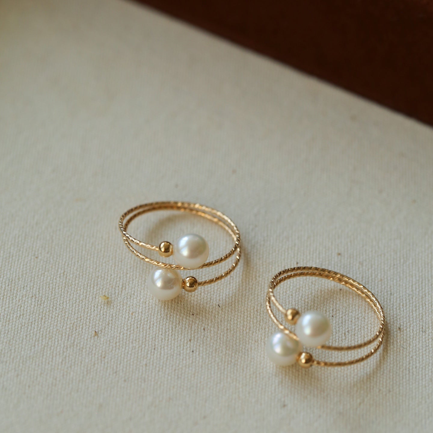Freshwater Pearl Double Layer Wrapped Ring - floysun