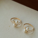 Freshwater Pearl Double Layer Wrapped Ring - floysun