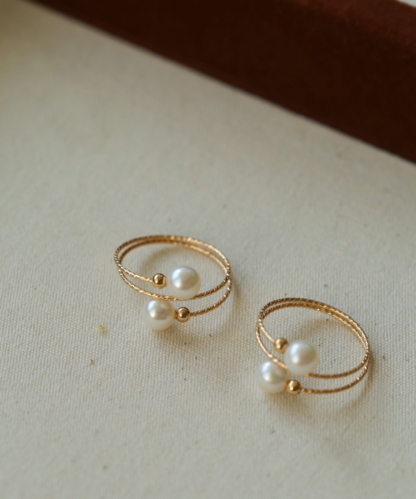 Freshwater Pearl Double Layer Wrapped Ring - floysun