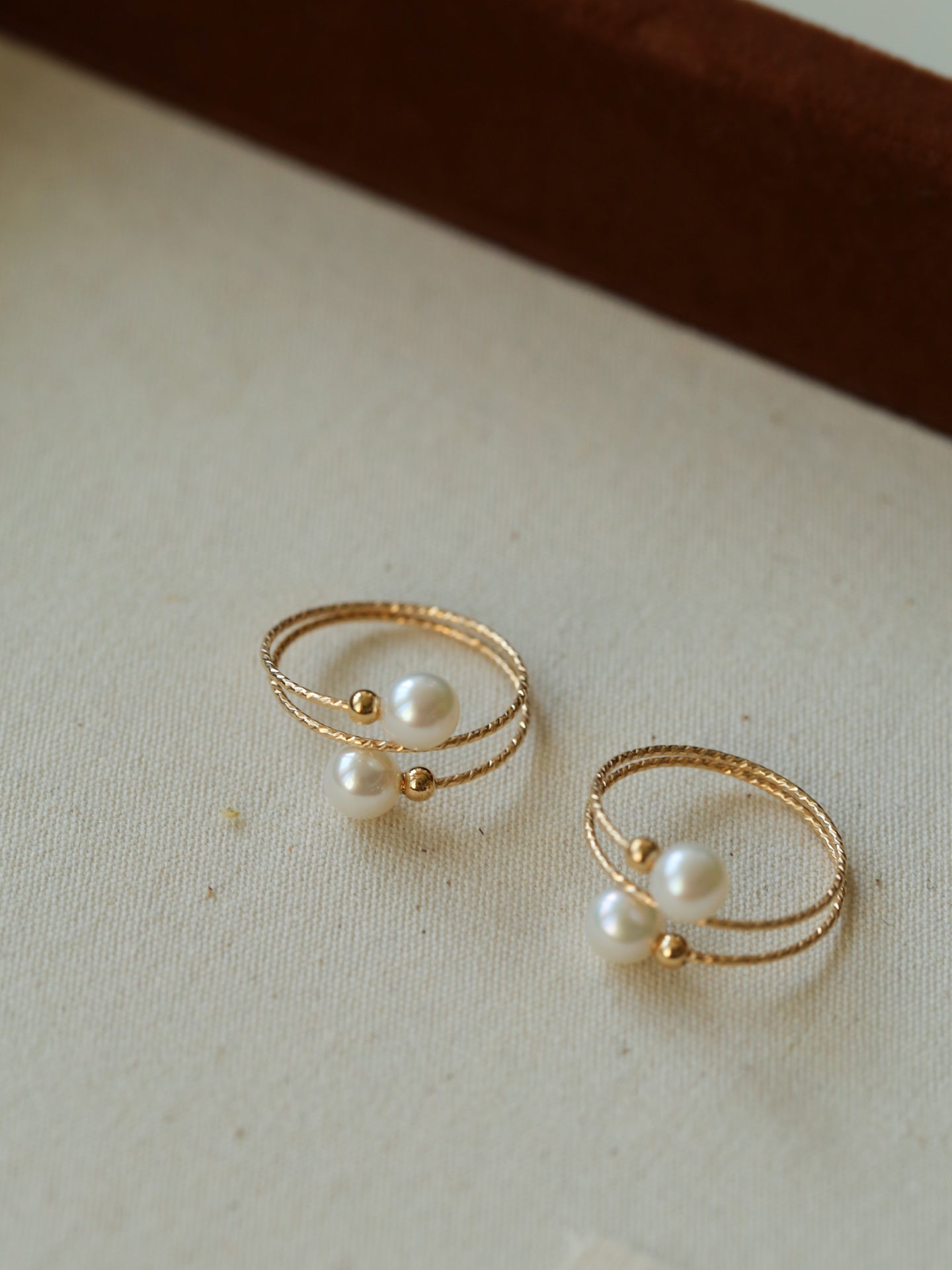Freshwater Pearl Double Layer Wrapped Ring - floysun