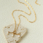 Freshwater Pearl T‑Shape Balance Pendant Necklace - floysun