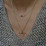 Freshwater Pearl T‑Shape Balance Pendant Necklace - floysun