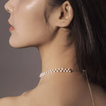 Freshwater Pearl Woven Adjustable Choker Necklace - floysun