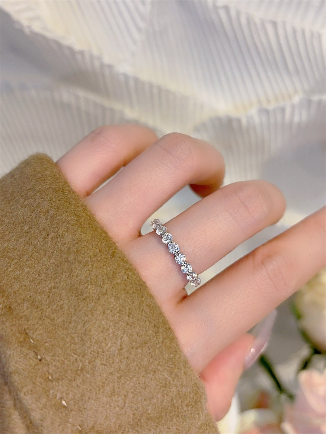 Full Eternity 10pt Diamond Band Ring - floysun