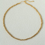Full Lava Grain Solid Gold Collarbone Chain - floysun