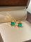 Full Pavé Four - Prong T - Cut Emerald Studs - floysun