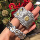 Gardenia Flower Open Bangle - floysun