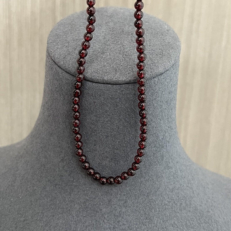 Garnet Beaded Necklace - floysun