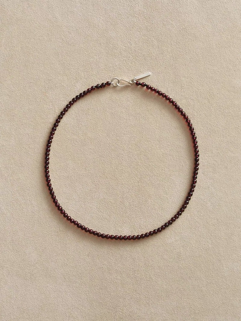 Garnet Beaded Necklace - floysun