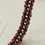 Garnet Lace Tatting Bracelet - floysun