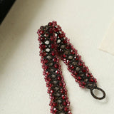 Garnet Lace Tatting Bracelet - floysun