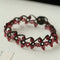 Garnet Lace Tatting Bracelet - floysun