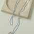Gemstone and Toothpick Baroque Pearl OT Clasp Pendant Necklace - floysun