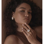 Geometric Baroque Pearl Square Earrings - floysun