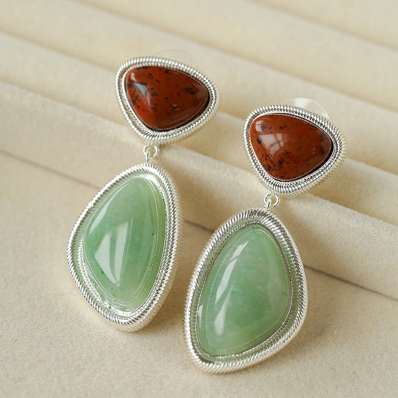 Geometric Color - Block Stone Earrings - floysun