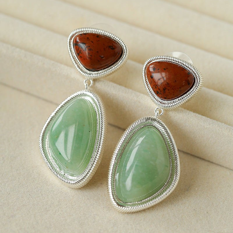 Geometric Color - Block Stone Earrings - floysun
