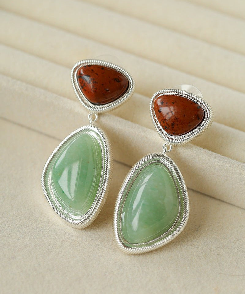 Geometric Color - Block Stone Earrings - floysun