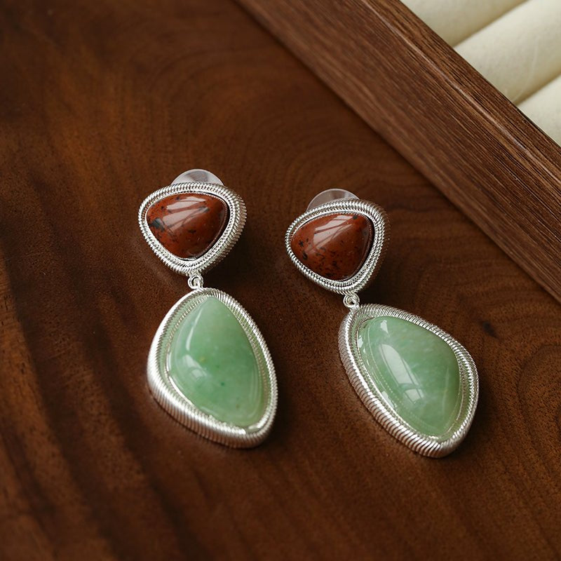 Geometric Color - Block Stone Earrings - floysun