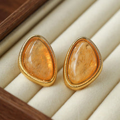 Geometric Color - Block Stone Earrings - floysun