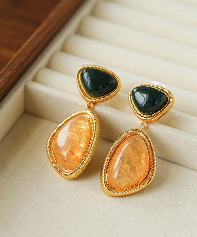Geometric Color - Block Stone Earrings - floysun