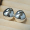 Geometric Cubic Zirconia Polished Metallic Stud Earrings - floysun