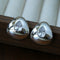 Geometric Cubic Zirconia Polished Metallic Stud Earrings - floysun
