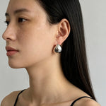 Geometric Cubic Zirconia Polished Metallic Stud Earrings - floysun