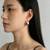 Geometric Cubic Zirconia Polished Metallic Stud Earrings - floysun