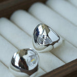 Geometric Cubic Zirconia Polished Metallic Stud Earrings - floysun