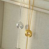 Geometric Layered Necklace with Sculptural Pendant – 18K Gold Vermeil - floysun