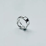 Geometric Link Openwork Band Ring - floysun