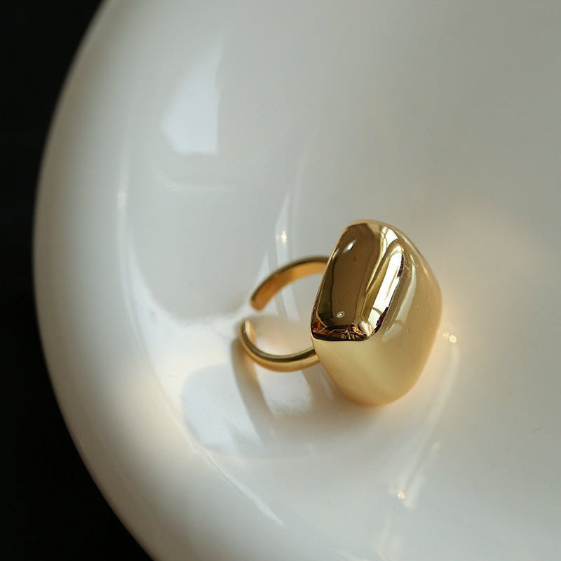 Geometric Square Polished Minimalist Ring - floysun