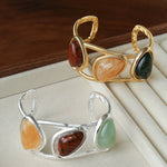 Geometric Stone Cuff Bracelet - floysun