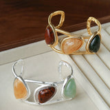 Geometric Stone Cuff Bracelet - floysun