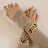 Geometric Stone Cuff Bracelet - floysun