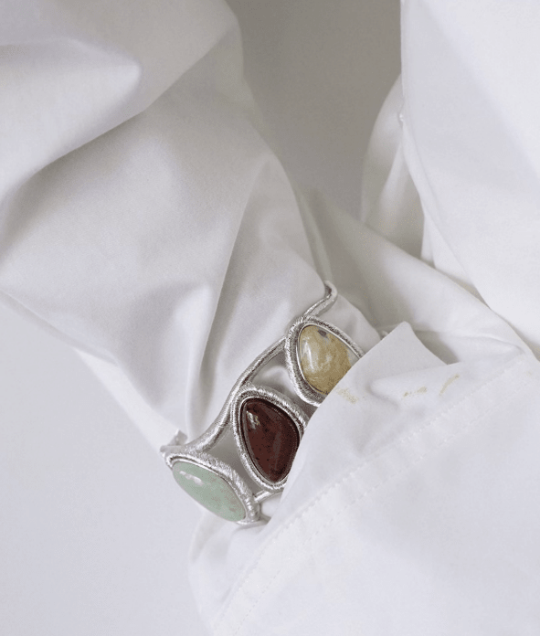 Geometric Stone Cuff Bracelet - floysun