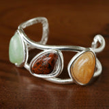 Geometric Stone Cuff Bracelet - floysun