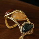 Geometric Stone Cuff Bracelet - floysun