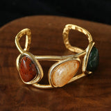 Geometric Stone Cuff Bracelet - floysun