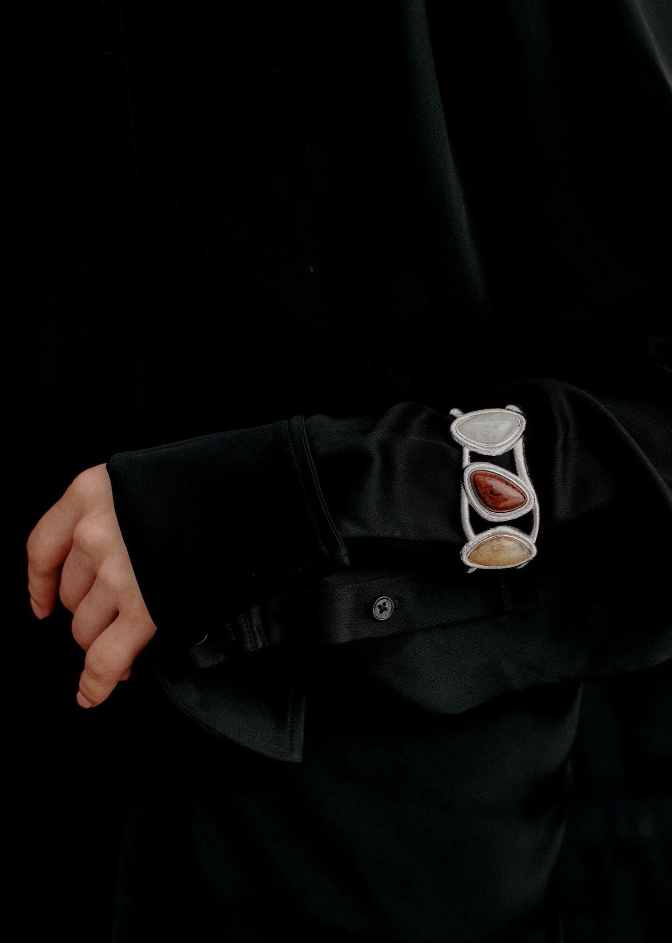 Geometric Stone Cuff Bracelet - floysun