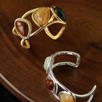 Geometric Stone Cuff Bracelet - floysun
