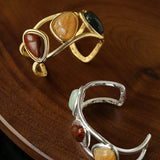 Geometric Stone Cuff Bracelet - floysun