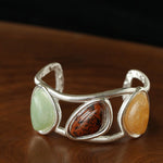 Geometric Stone Cuff Bracelet - floysun